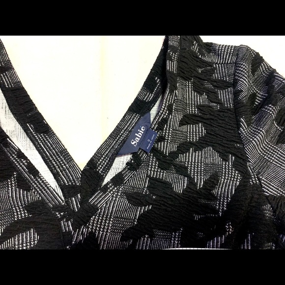 Sabie Women’s Floral Gray/Black Dress Sz Small - Picture 4 of 6